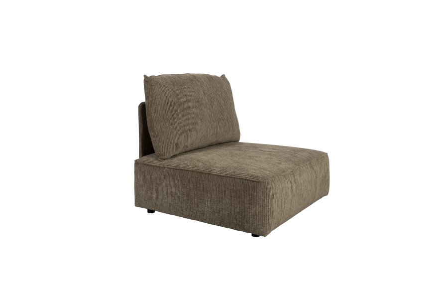 ZUIVER Hunter Sofa Element 1,5-seter, med rygg - moseflyel og plast