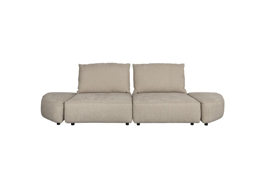ZUIVER Hunter 3-seters sofa - ekte flyel og plast