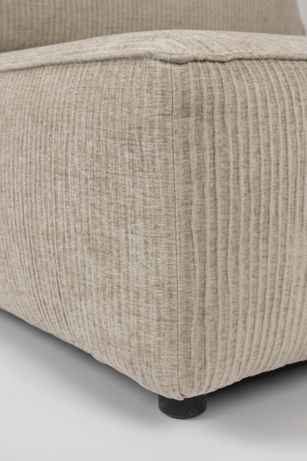 ZUIVER Hunter 3-seters sofa - ekte flyel og plast