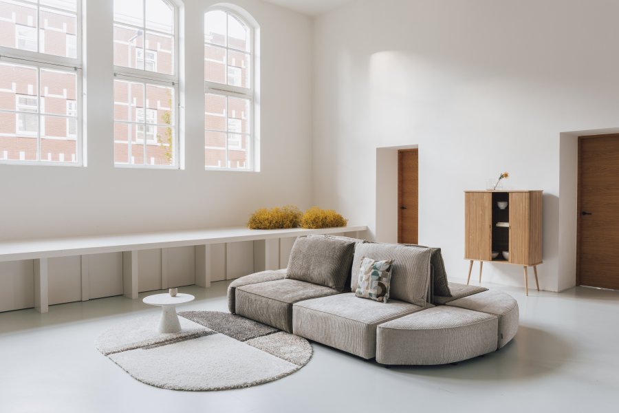 ZUIVER Hunter 3-seters sofa - ekte flyel og plast