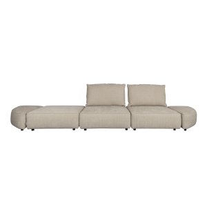 ZUIVER Hunter 4,5-personers sofa - sand fljl og plast