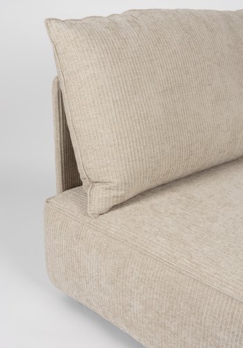 ZUIVER Hunter 4,5-seters sofa - ekte flyel og plast