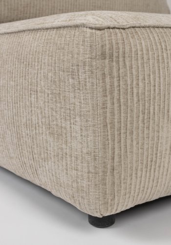 ZUIVER Hunter 4,5-seters sofa - ekte flyel og plast