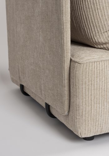 ZUIVER Hunter 4,5-seters sofa - ekte flyel og plast