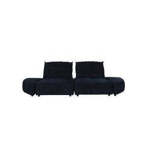 ZUIVER Hunter 3-Sitzer-Sofa - Marineblauer Samt und Kunststoff