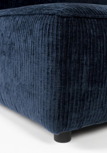 ZUIVER Hunter 3-personers sofa - navy fl�jl og plast