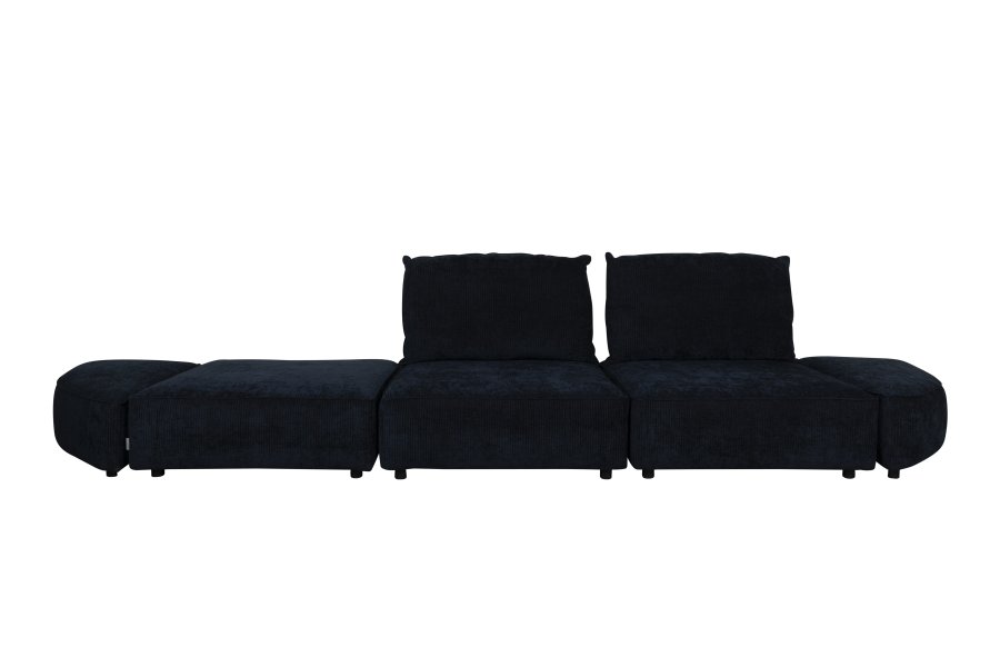 ZUIVER Hunter 4,5-personers sofa - navy fl�jl og plast