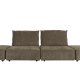 ZUIVER Hunter 3-seters sofa - moseflyel og plast