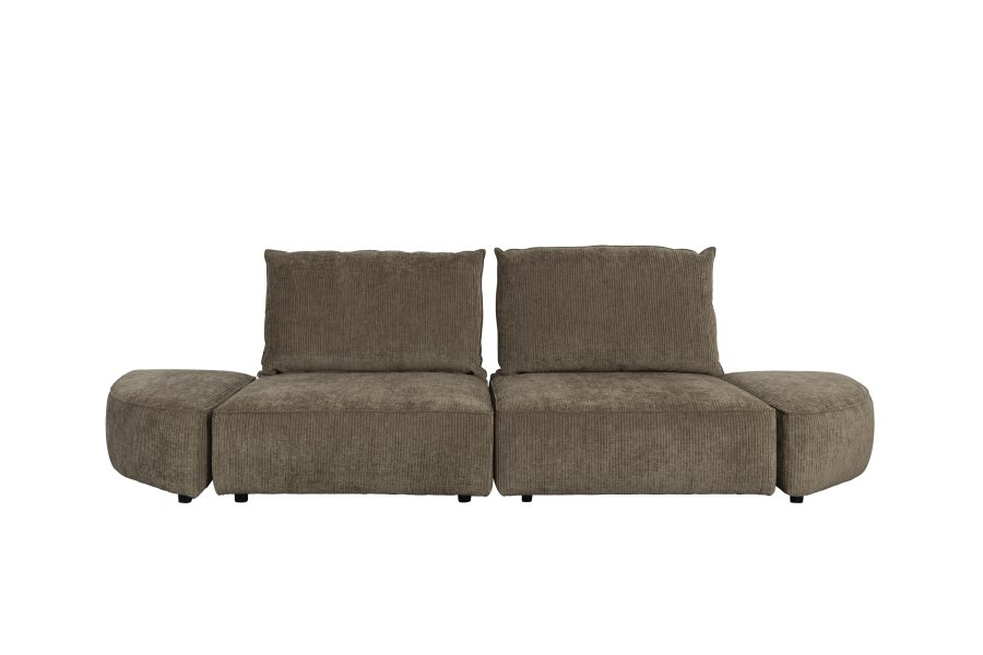 ZUIVER Hunter 3-seters sofa - moseflyel og plast