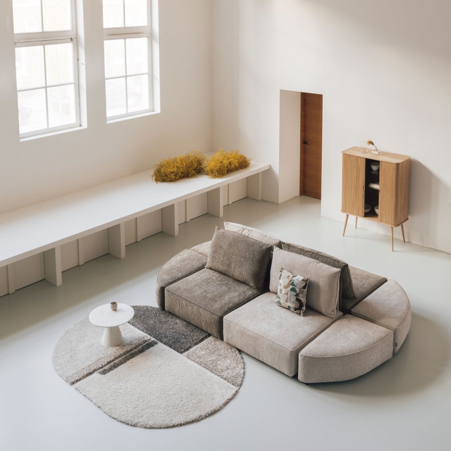 ZUIVER Hunter 3-seters sofa - moseflyel og plast