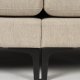 ZUIVER Balkong 3-seters sofa - beige polyester og stl