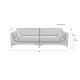 ZUIVER Balkong 3-seters sofa - beige polyester og stl