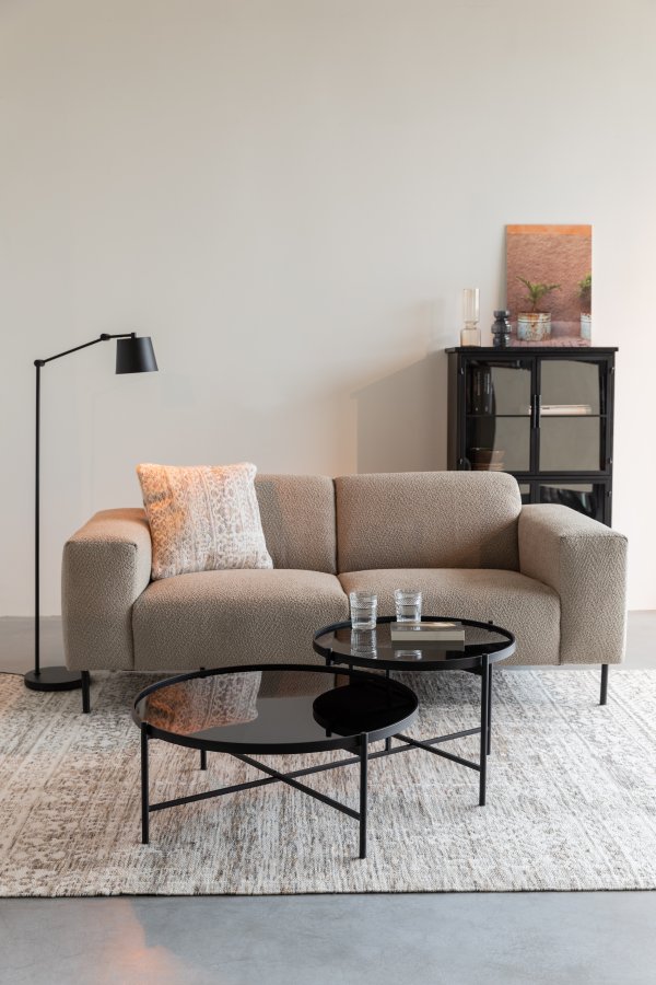 WHITE LABEL LIVING Sylvia 2,5-Sitzer-Sofa – Echtstoff