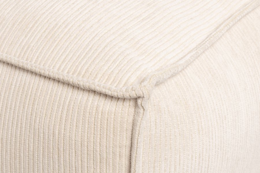 ZUIVER Fed Freddy Rib hjrnesofa, venstre - naturlig flyels polyester og plast