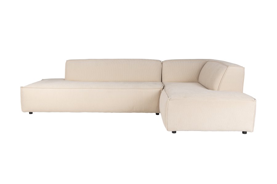 ZUIVER Fed Freddy Rib hjrnesofa, Hyre - naturlig flyels polyester og plast