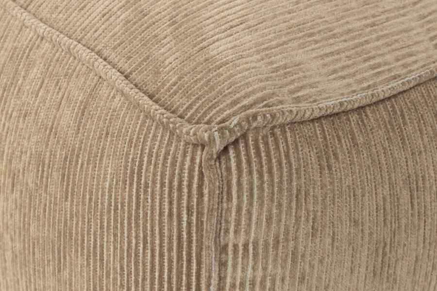 ZUIVER Fed Freddy Rib hjrnesofa, venstre - karamell flyels polyester og plast