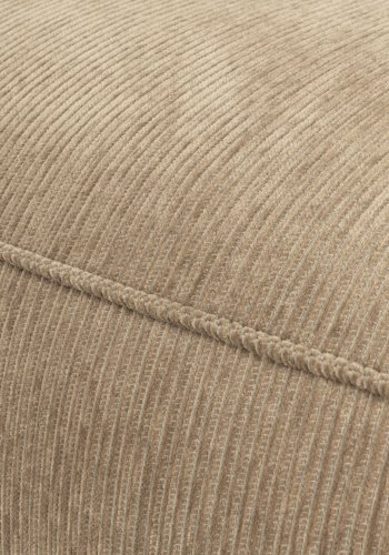 ZUIVER Fed Freddy Rib hjrnesofa, venstre - karamell flyels polyester og plast