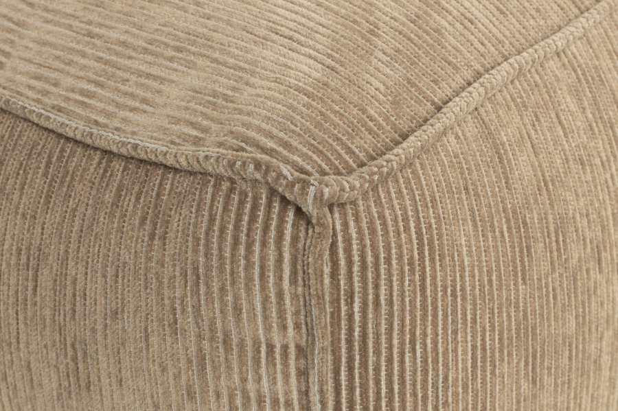 ZUIVER Fed Freddy Rib hjrnesofa, Hyre - karamell flyels polyester og plast