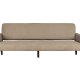 DUTCHBONE Preston sofa - beige flyelsstoff og brunt gummitre