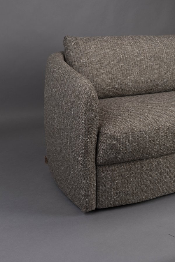 DUTCHBONE Boho Sofa - steingrauer Polyesterstoff