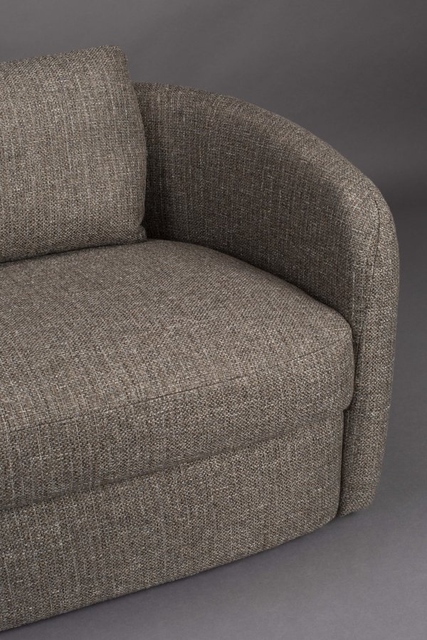 DUTCHBONE Boho Sofa - steingrauer Polyesterstoff