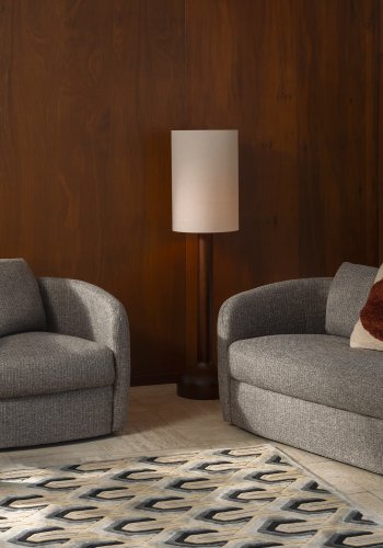 DUTCHBONE Boho Sofa - steingrauer Polyesterstoff