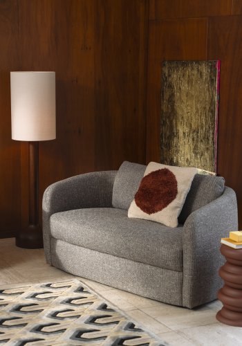 DUTCHBONE Boho Sofa - steingrauer Polyesterstoff