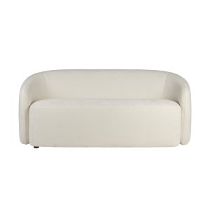 WHITE LABEL LIVING Len sofa - hvid polyester og fyrretr
