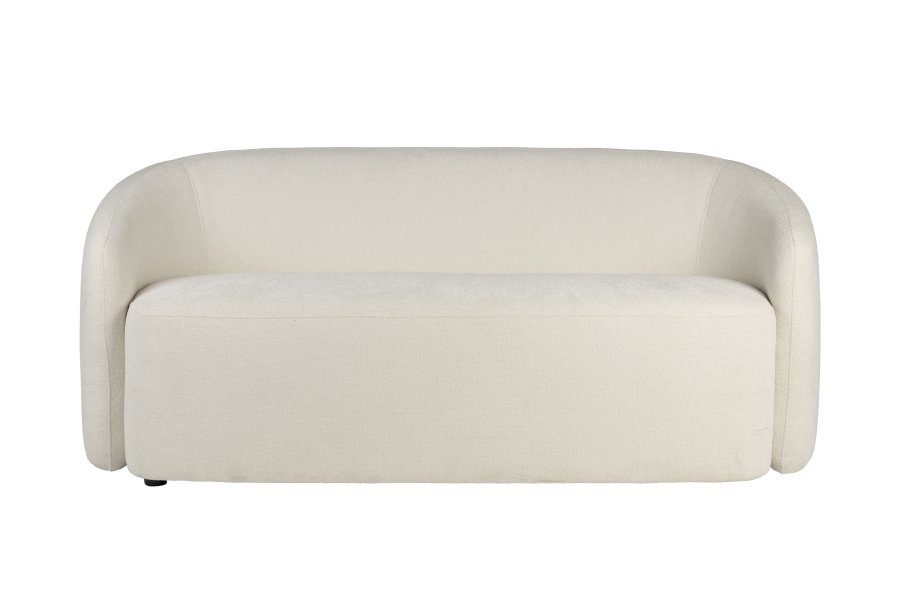 WHITE LABEL LIVING lenestolsofa - hvit polyester og furu