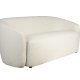 WHITE LABEL LIVING lenestolsofa - hvit polyester og furu
