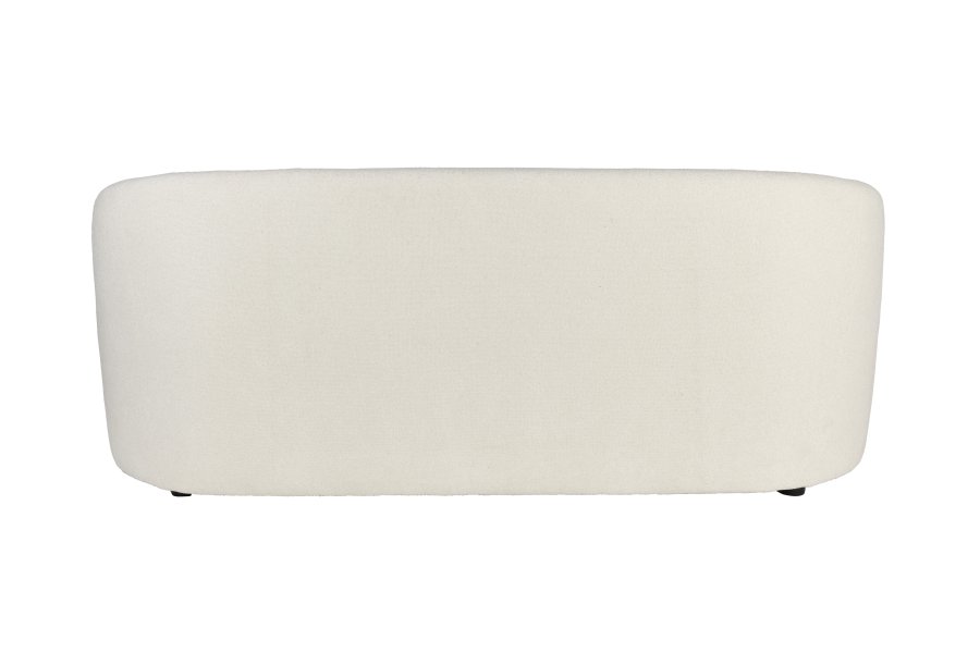 WHITE LABEL LIVING lenestolsofa - hvit polyester og furu