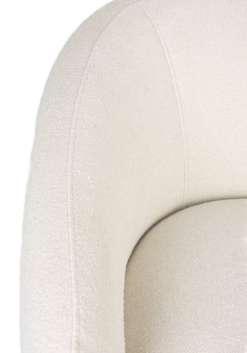 WHITE LABEL LIVING lenestolsofa - hvit polyester og furu