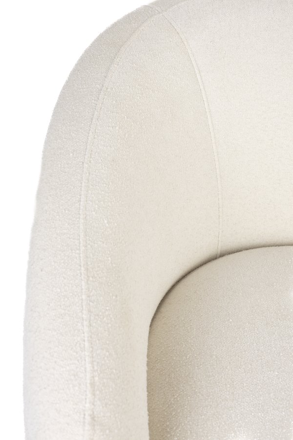 WHITE LABEL LIVING lenestolsofa - hvit polyester og furu