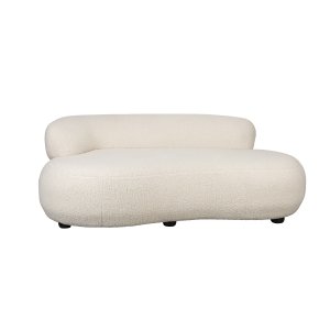 WHITE LABEL LIVING Noxx sofa - hvid polyester og MDF
