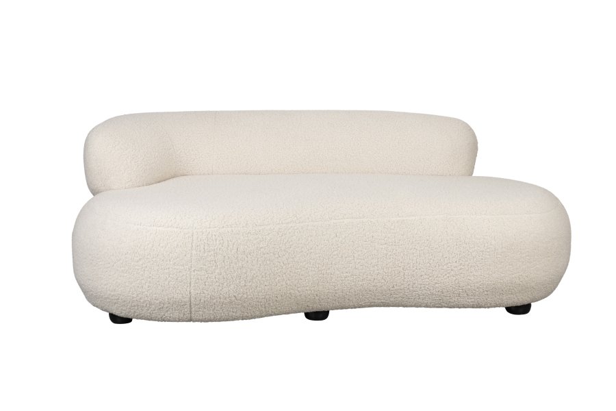 WHITE LABEL LIVING Noxx sofa - hvit polyester og MDF