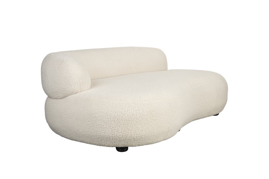 WHITE LABEL LIVING Noxx sofa - hvit polyester og MDF