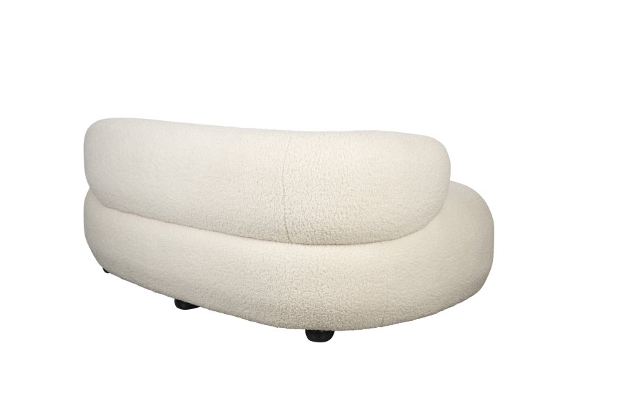 WHITE LABEL LIVING Noxx sofa - hvit polyester og MDF
