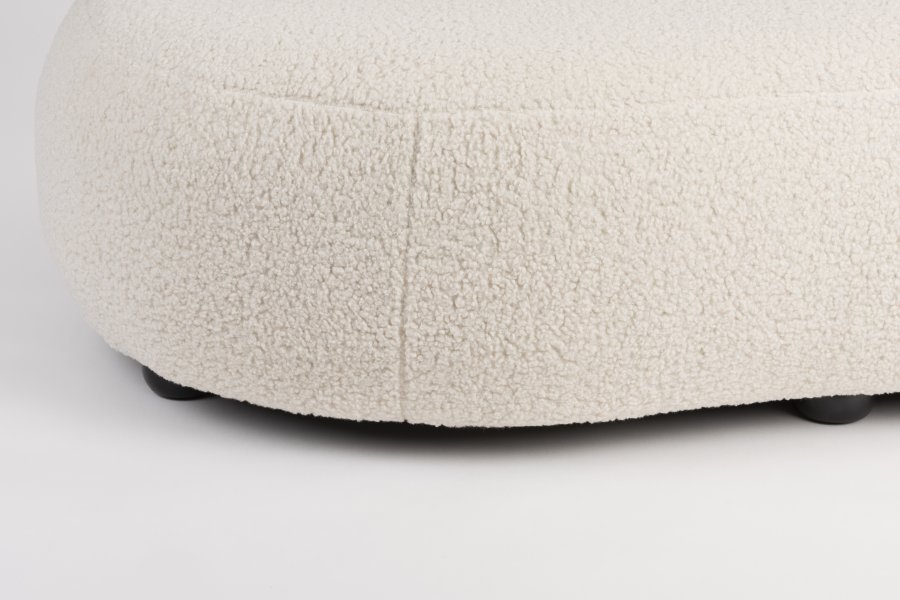 WHITE LABEL LIVING Noxx sofa - hvit polyester og MDF