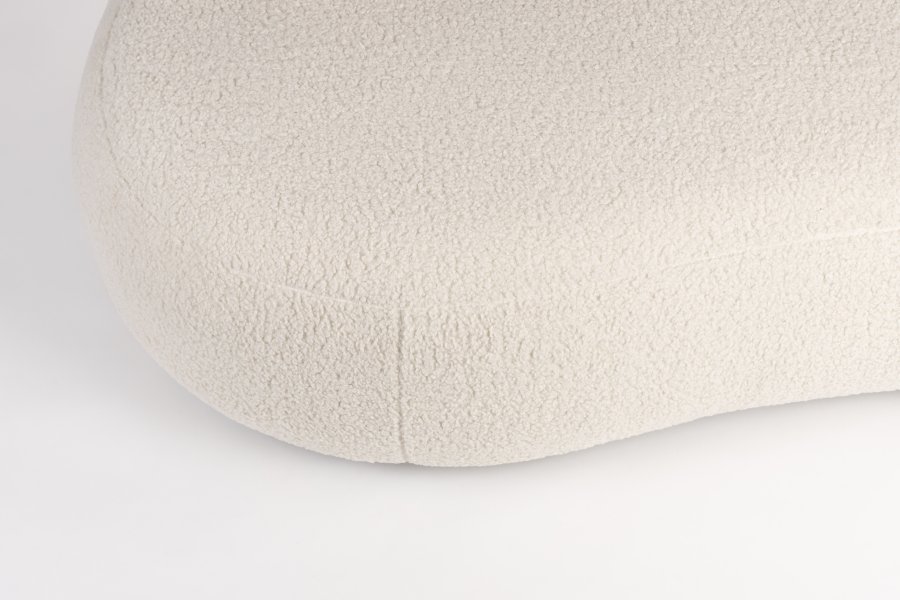 WHITE LABEL LIVING Noxx sofa - hvit polyester og MDF