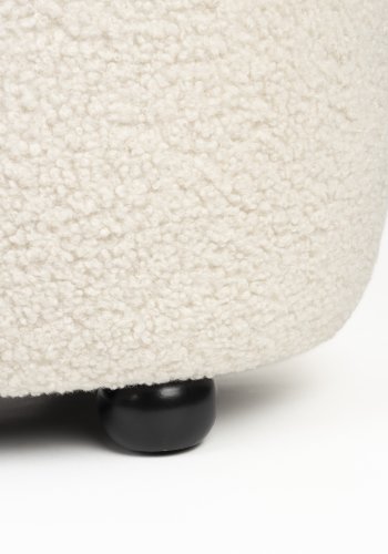 WHITE LABEL LIVING Noxx sofa - hvit polyester og MDF