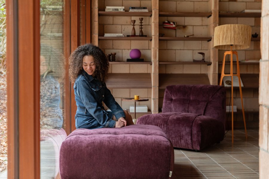 DUTCHBONE Sofa Giada 1-seter plomme