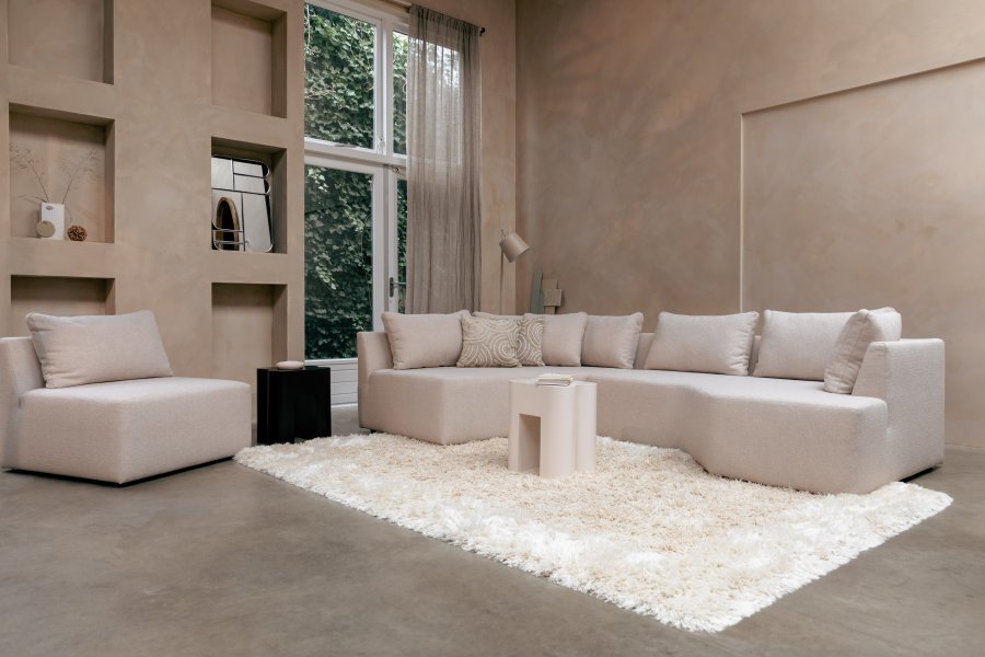 ZUIVER Prosper modulsofa, venstre - beige polyester
