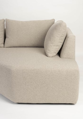 ZUIVER Prosper modulsofa, venstre - cappuccino polyester