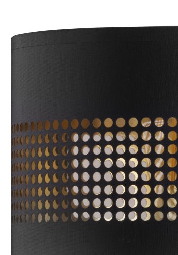 TK Tago vegglampe - svart stoff og sort metall