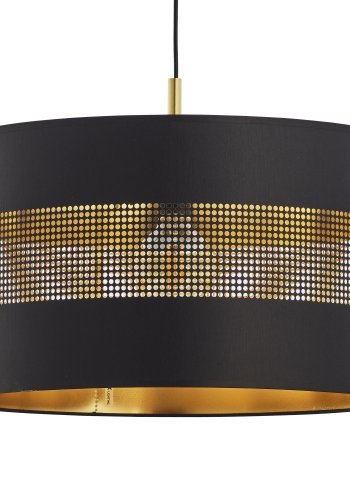 TK Tago taklampe - svart stoff og sort metall