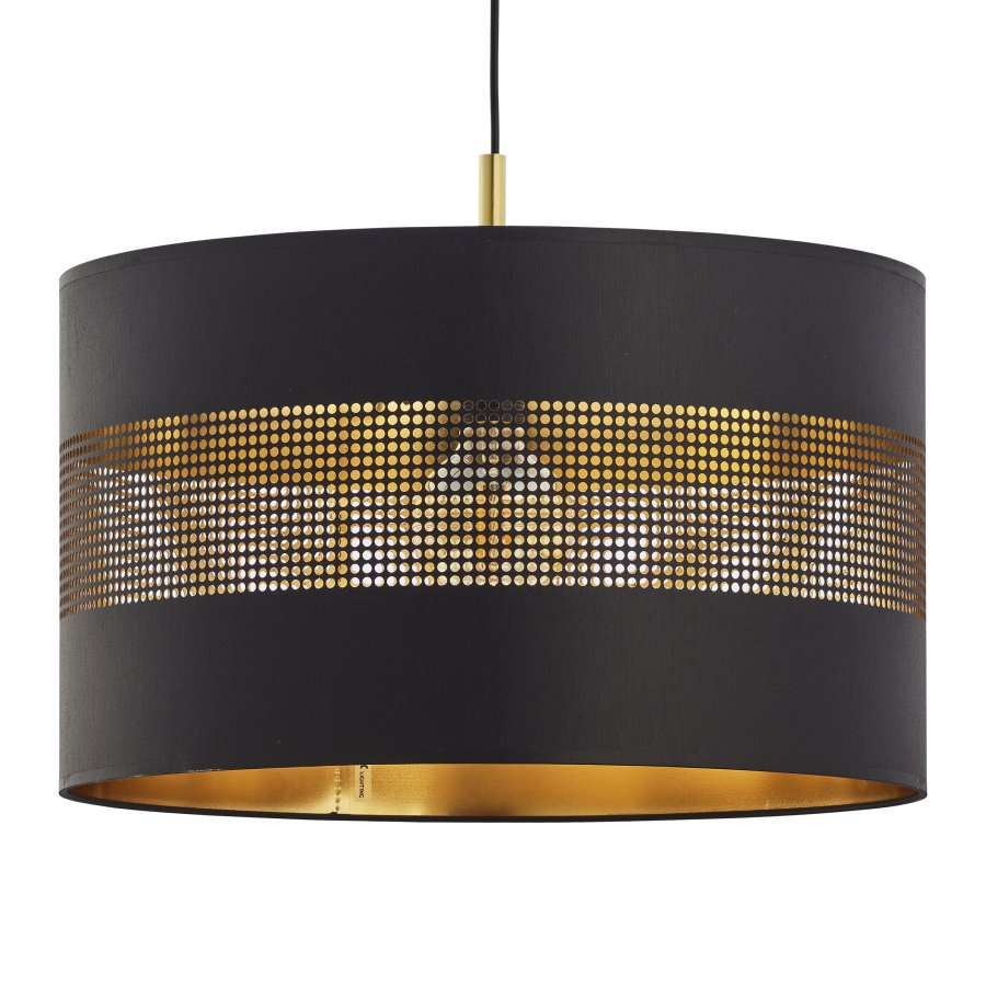 TK Tago taklampe - svart stoff og sort metall