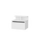 FUNZI LIVING Alice vegghengt nattbord, m. oppbevaring - hvit melamin (39,8x31,9)