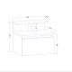 FUNZI LIVING Alice vegghengt nattbord, m. oppbevaring - eik melamin (39,8x31,9)