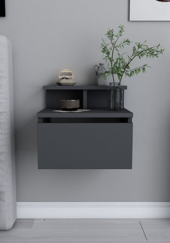 NORDVRK Alice nattbord, antrasitt