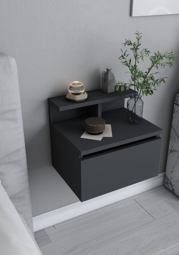 NORDVRK Alice nattbord, antrasitt
